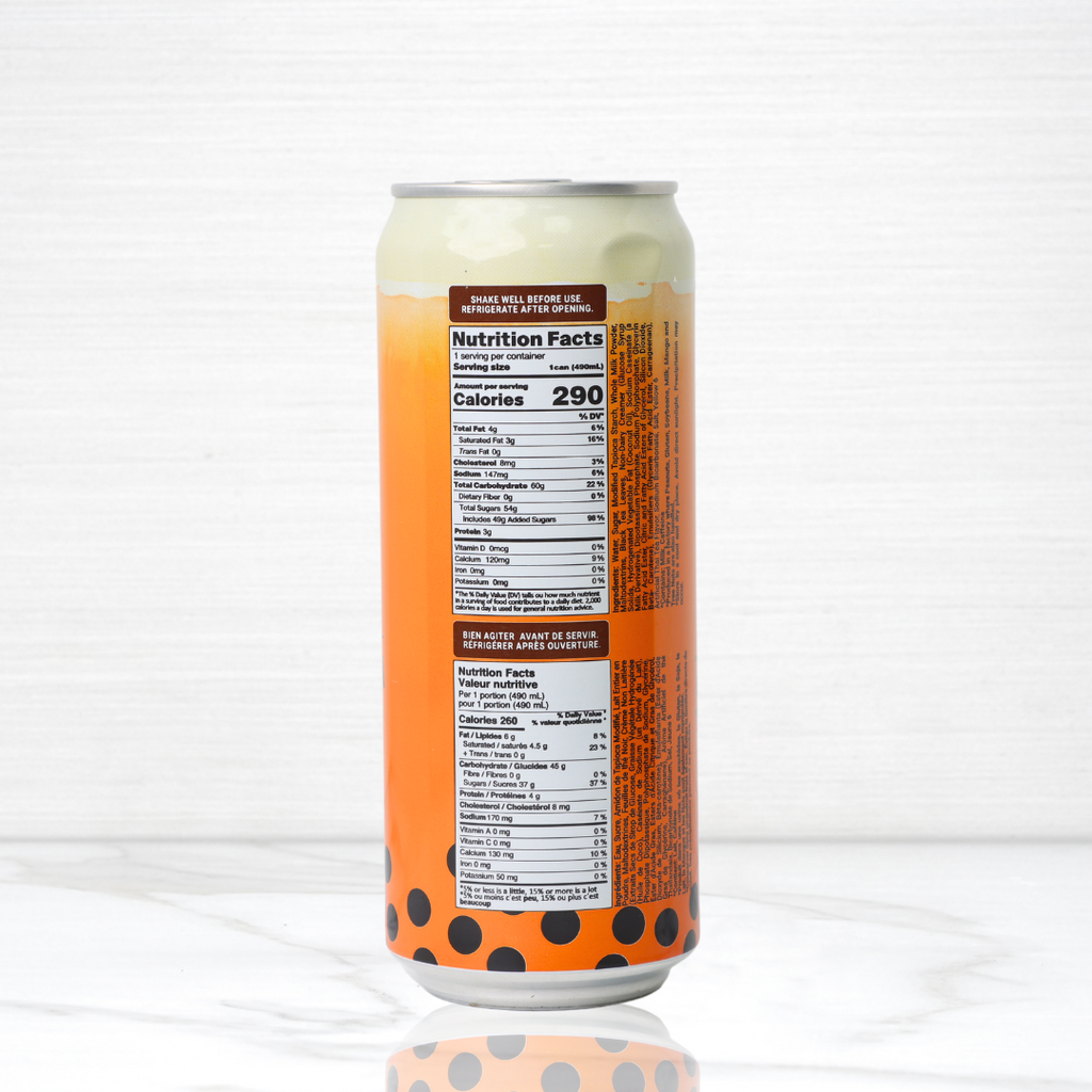 Bubble Tea Thai Tea Can - 16.5 fl oz Terramar Imports