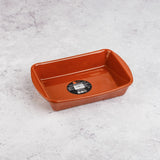 Orange Rectangular Tray (10 x 7.5  Inch)