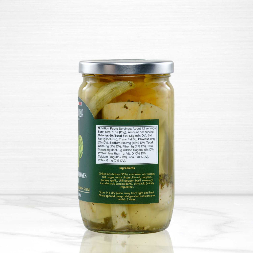 2-Pack of Grilled Artichokes alla Romana with Stem - 19.4 oz Terramar Imports