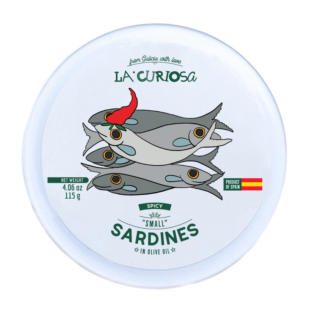 Small Sardines In Spicy Olive Oil - 10/14 Pieces - 115 g Terramar Imports