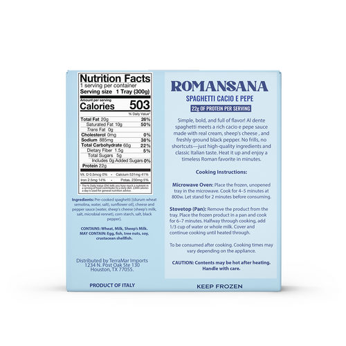 4 Pack - Romansana Spaghetti Cacio e Pepe - 10.58 oz Terramar Imports
