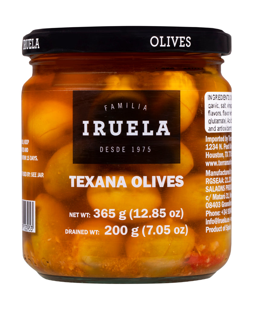 Smoky Texas Seasoned Olives - 12.85 oz Terramar Imports