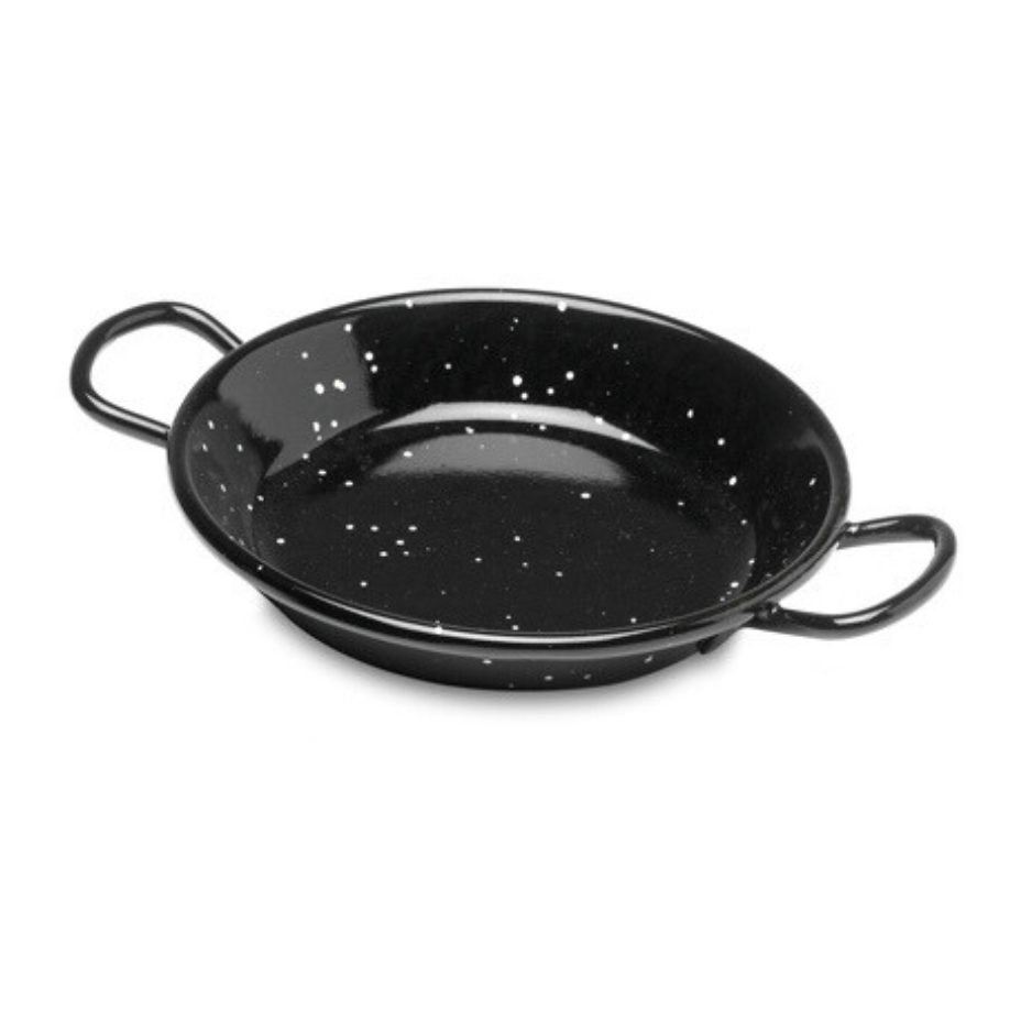 Mini Paella Pan for Tapas - Enameled Steel - 4 in (10 cm) Terramar Imports
