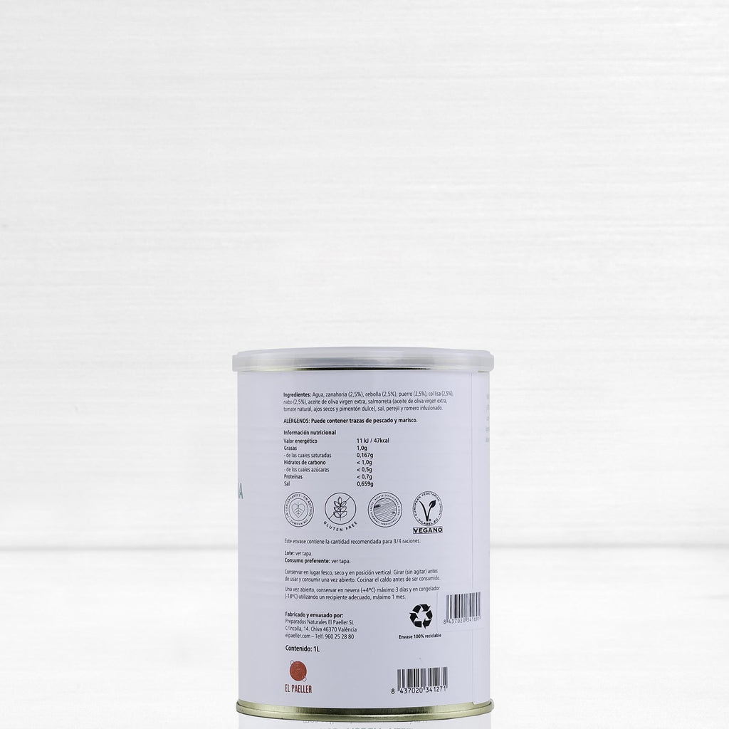 Vegan Wood-Fired Vegetable Paella Broth (3-4 servings) - 33.8 fl oz Terramar Imports