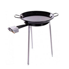 Load image into Gallery viewer, Spanish Paella Kit with Gas Burner &amp; Enameled Steel Pan - 20 in (50 cm) - up to 13 servings