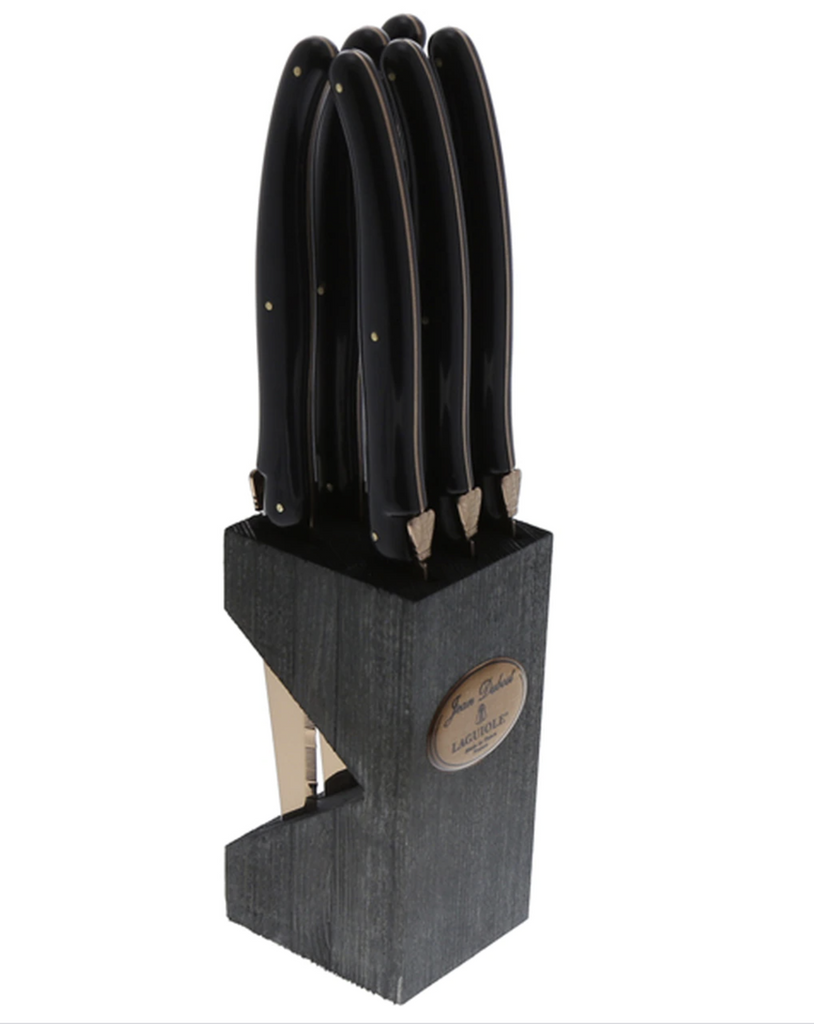 Black & Copper New Age 6pc Steak Knives in Block Terramar Imports