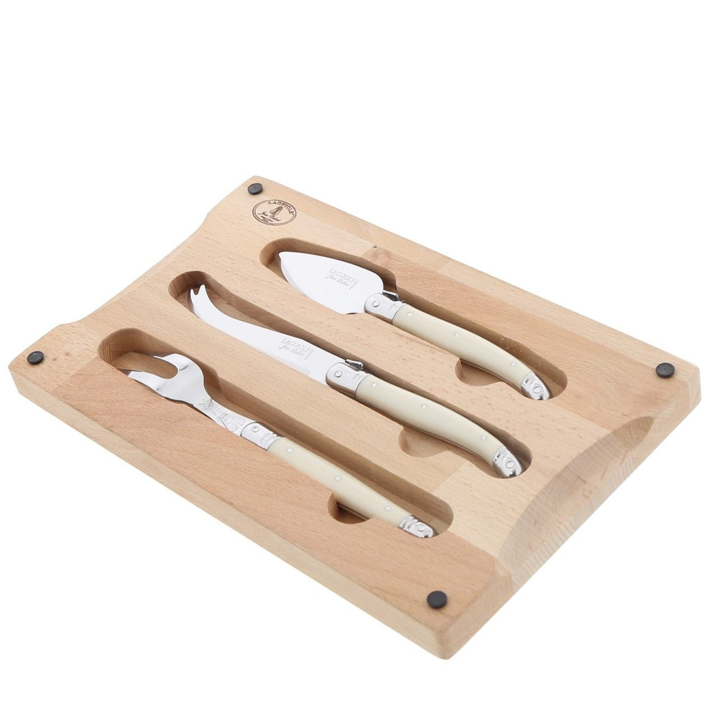 Ivory Parmesan Cheese Set in Convertible Storage Board - 3 pc Terramar Imports
