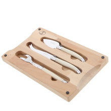Load image into Gallery viewer, Ivory Parmesan Cheese Set in Convertible Storage Board - 3 pc