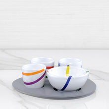 Load image into Gallery viewer, arcobaleno-rainbow-antipasto-imprint-set-ceramiche-viva-terramar-imports