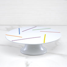 Load image into Gallery viewer, arcobaleno-rainbow-rome-cake-stand-ceramiche-viva-terramar-imports