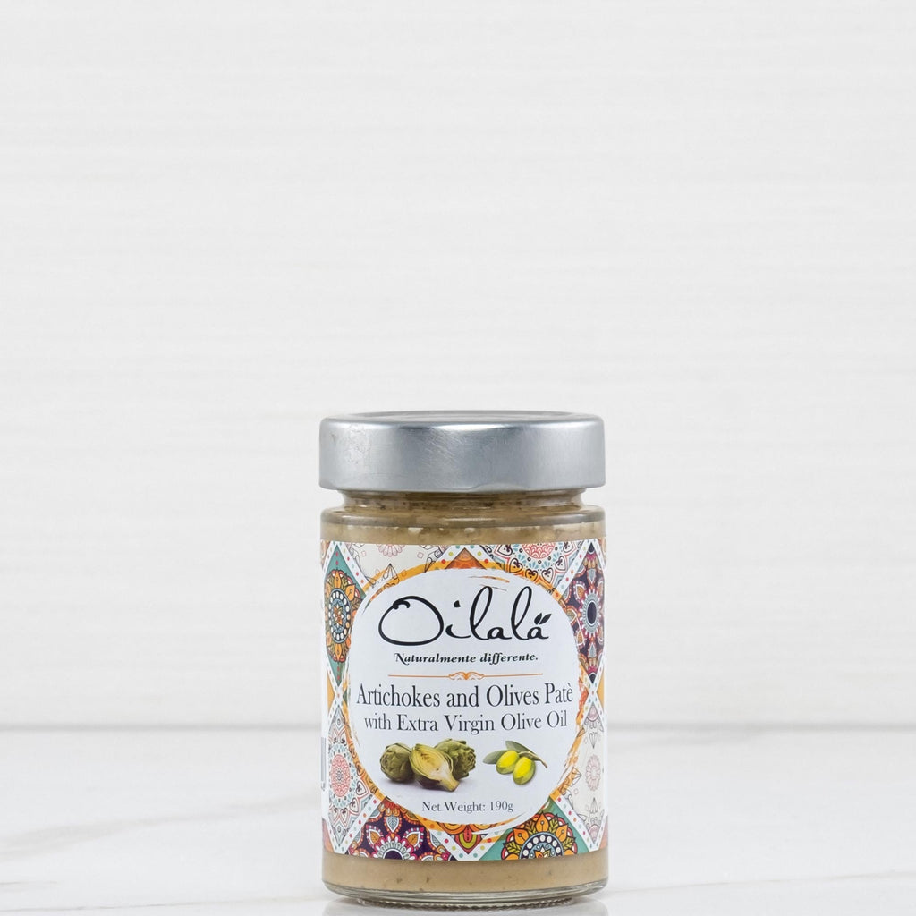 Artichokes and Olives Pate with Extra Virgin Olive Oil Oilala Terramar Imports Terramar Imports