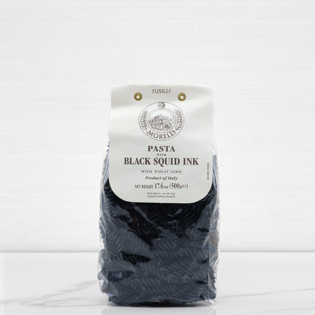 Black Squid Ink Fusilli Pasta Morelli Terramar Imports Terramar Imports