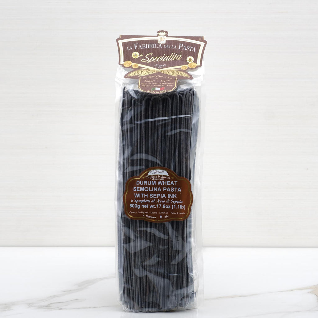 Black Squid Ink Spaghetti (Spaghetti Al Nero Di Seppia) La Fabbrica della Pasta Terramar Imports Terramar Imports