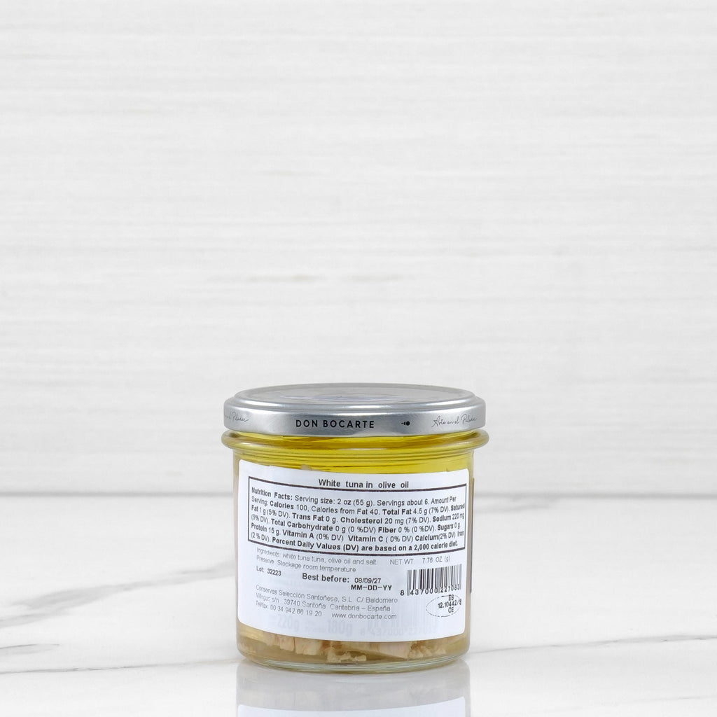 Cantabrian White Tuna in Olive Oil Jar Don Bocarte Derramar Imports Terramar Imports