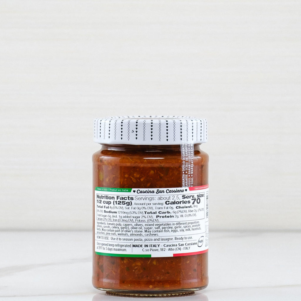 Capers and Olives Tomato Sauce Cascina San Cassiano Terramar Imports Terramar Imports