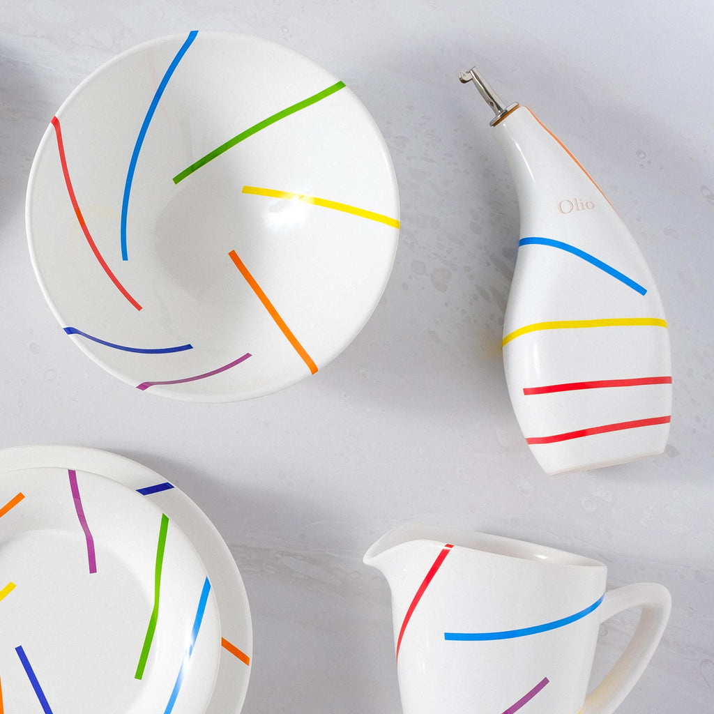 Arcobaleno (Rainbow) Pluto Salad Bowl - 51.15 oz Terramar Imports