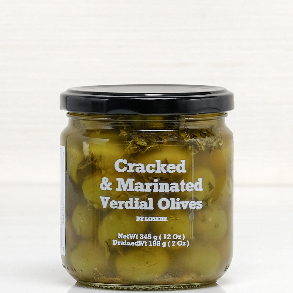 Cracked-Marinated-Verdial-Olives-TerraMar Imports Terramar Imports