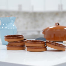 Load image into Gallery viewer, Terracotta Crema Catalana Set (Varnished Terra Cotta) / 6 pieces + Burner CTB - Terramar Imports 