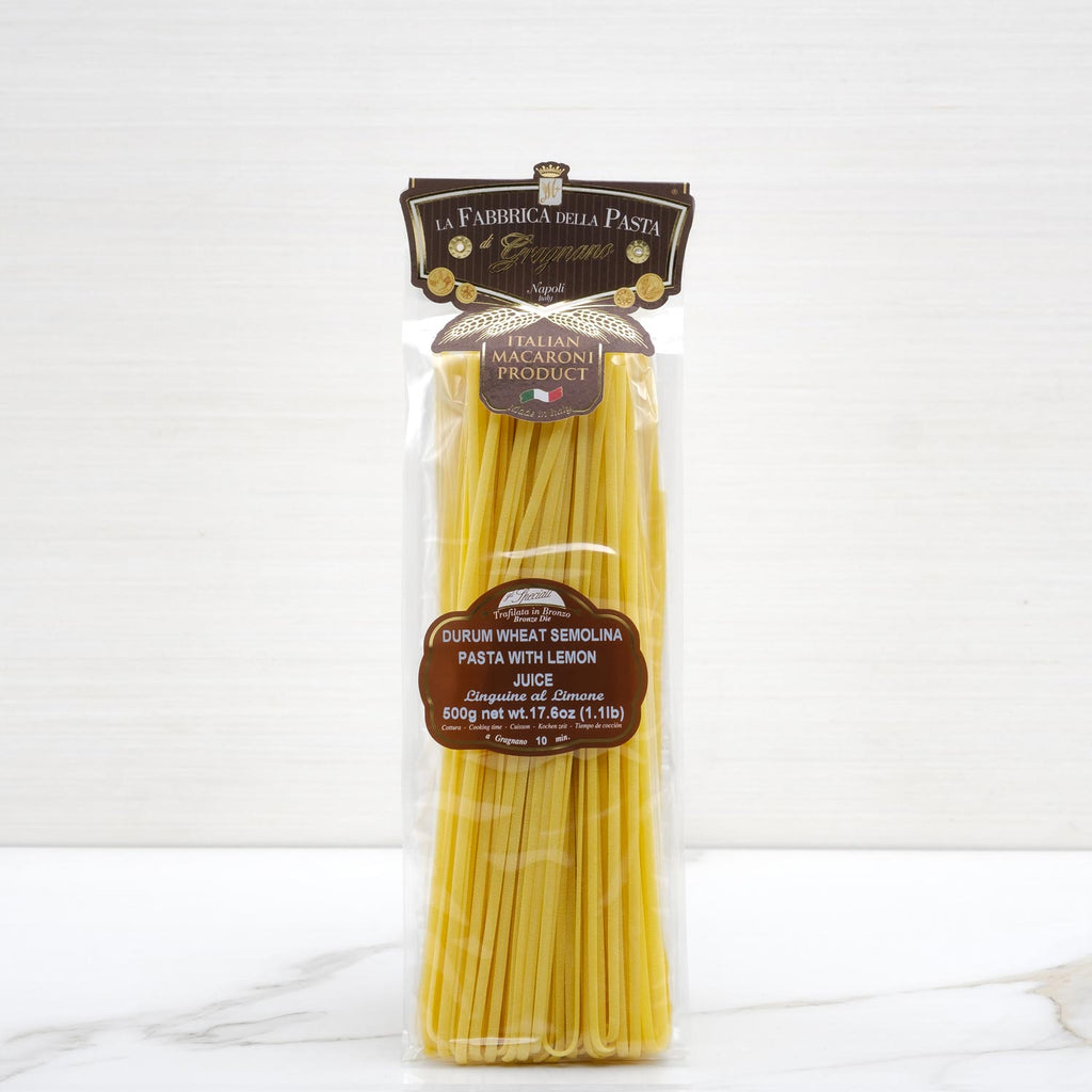 Durum Wheat Lemon Linguine Pasta La Fabbrica della Pasta Terrmar Imports Terramar Imports