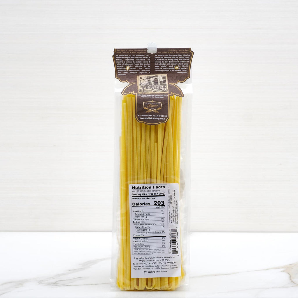 Durum Wheat Lemon Linguine Pasta La Fabbrica della Pasta Terrmar Imports Terramar Imports