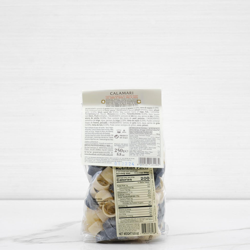 Durum Wheat Semolina Squid Ink and Wheat Germ Infused Pasta Morelli Terramar Imports Terramar Imports