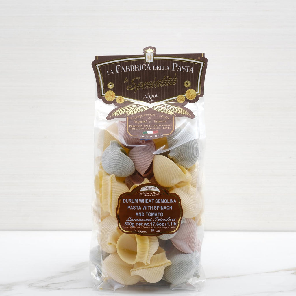 Durum Wheat Tricolored Lumaconi Pasta La Fabbrica della Pasta Terramar Imports Terramar Imports