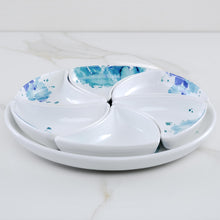 Load image into Gallery viewer, girella-acquerello-swivel-water-color-compartment-plate-7-pcs-set-ceramiche-viva-terramar-imports