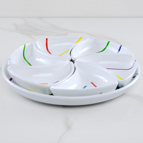 girella-arcobaleno-swivel-rainbow-compartment-plate-7-pcs-set-ceramiche-viva-terramar-imports Terramar Imports