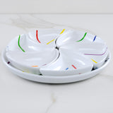 Girella Arcobaleno (Swivel Rainbow) Compartment Plate 7 Pcs Set - 105.80 oz