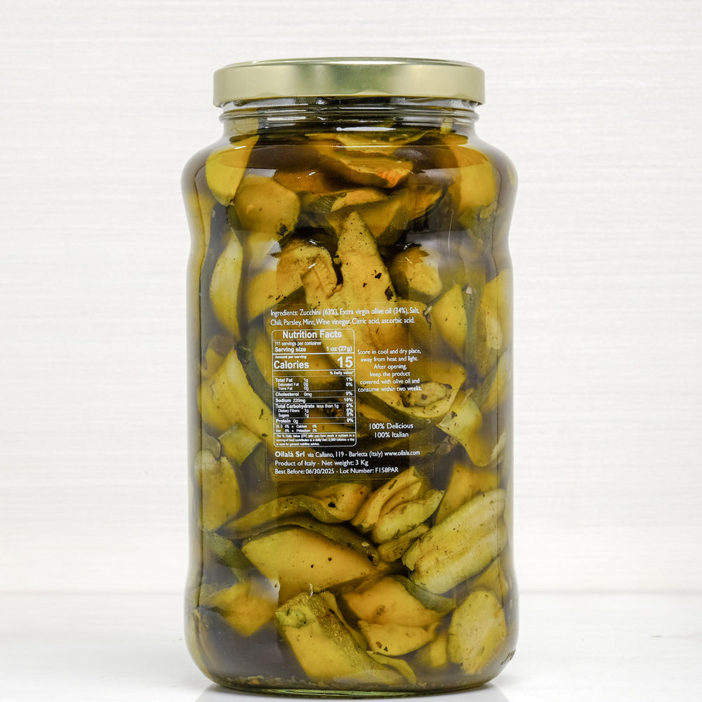 Grilled Zucchini in EVOO - 3 kg Terramar Imports