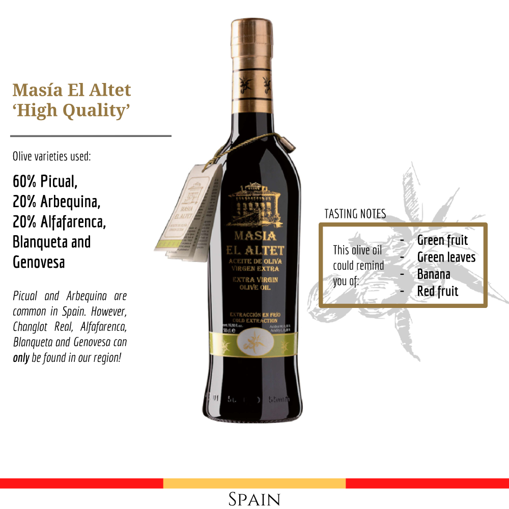 High Quality Extra Virgin Olive Oil Masia el Altet Terramar Imports Terramar Imports