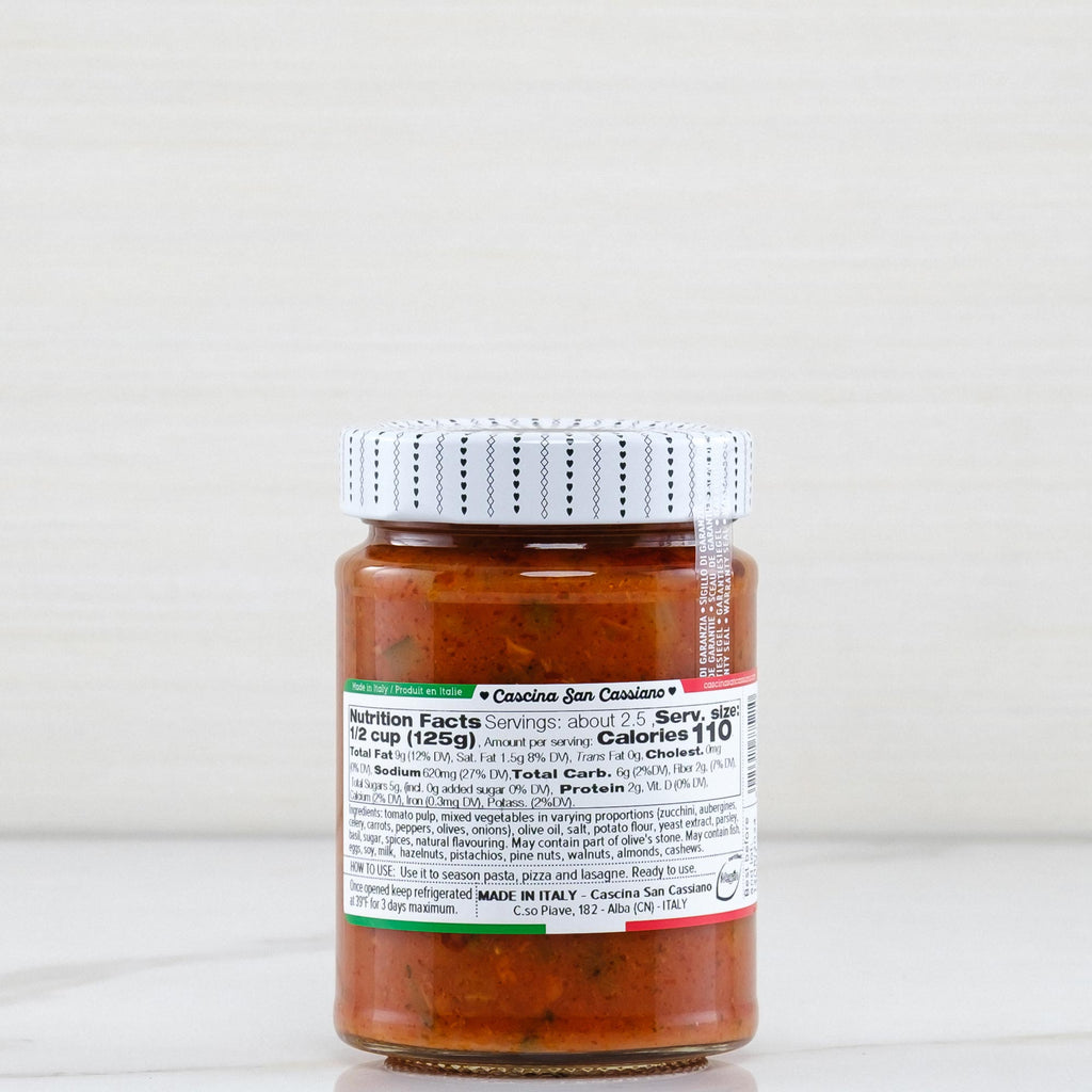 Italian Vegetable Sauce Cascina San Cassiano Terramar Imports Terramar Imports