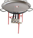 Spanish Paella Kit with Gas Burner & Polished Steel Pan - 32 inch (80 cm) up to 40 servings