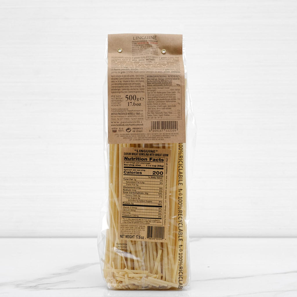 Linguine Pasta with Wheat Germ Morelli Terramar Imports Terramar Imports