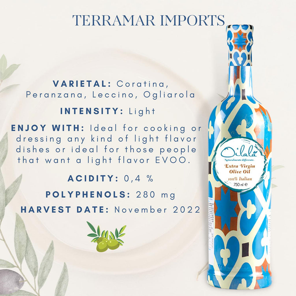 Majiolica Queen Extra Virgin Olive Oil Oilala Terramar Imports Terramar Imports