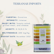 Load image into Gallery viewer, Intense Fruity Monocultivar Coratina Extra Virgin Olive Oil  - 8.4 fl oz