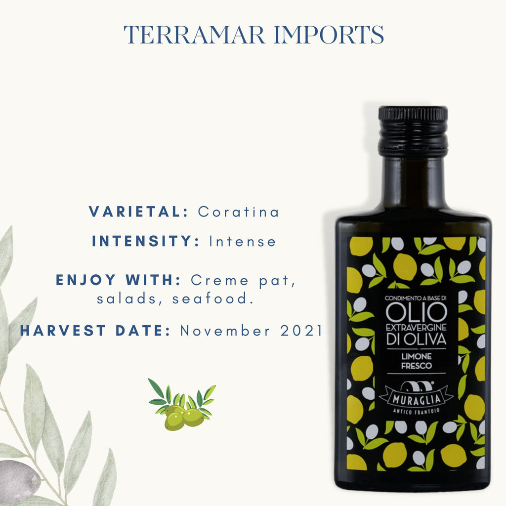 Extra Virgin Olive Oil with Lemon - 6.7 fl oz Terramar Imports
