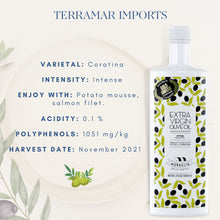 Load image into Gallery viewer, Pitted Monocultivar Coratina Extra Virgin Olive Oil  Frantoio Muraglia Terramar Imports