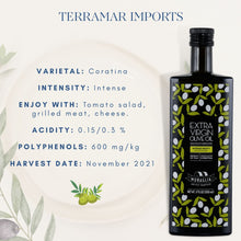 Load image into Gallery viewer, Intense Fruity Monocultivar Coratina Extra Virgin Olive Oil - 17 fl oz
