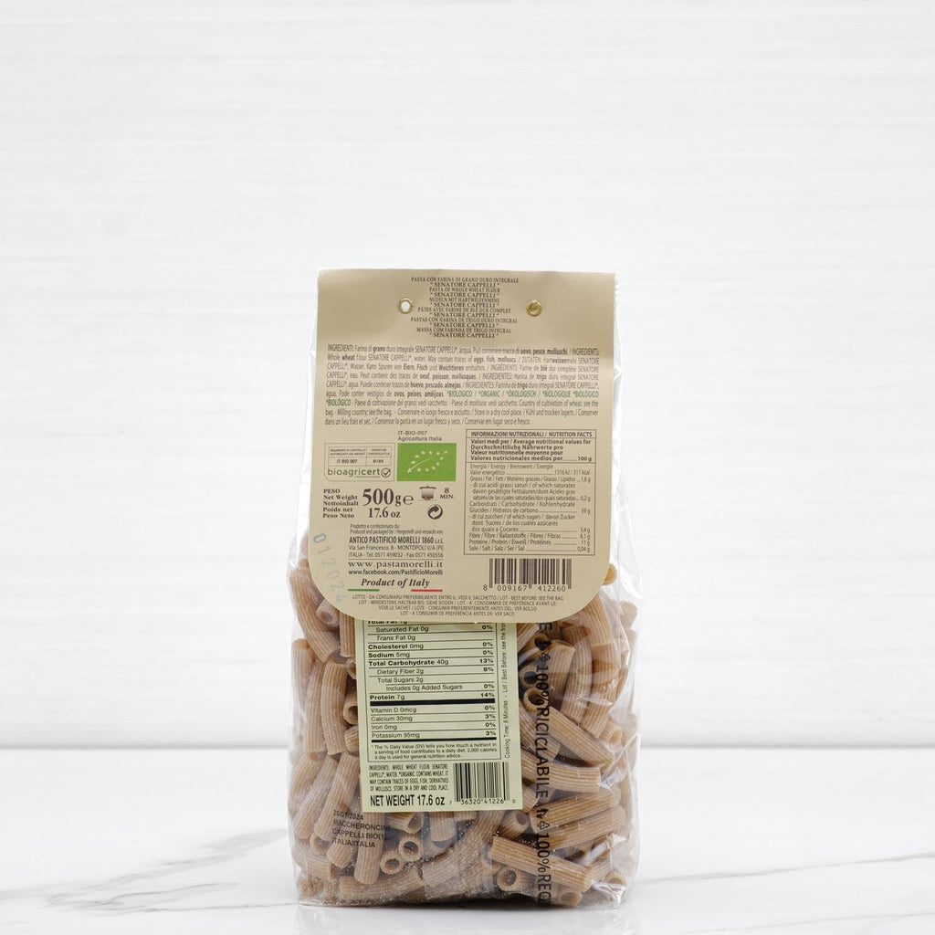 Organic Senatore Cappelli Maccheroncini Pasta Morelli Terramar Imports Terramar Imports