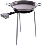 Spanish Paella Kit with Gas Burner & Polished Steel Pan - 24 inch (60 cm) up to 20 servings