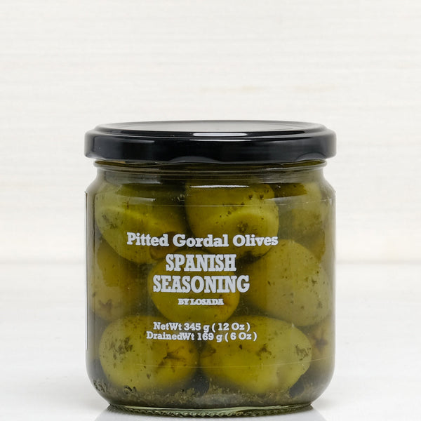 Pitted Gordal Olives in Spanish Seasoning 12 oz Terramar Imports