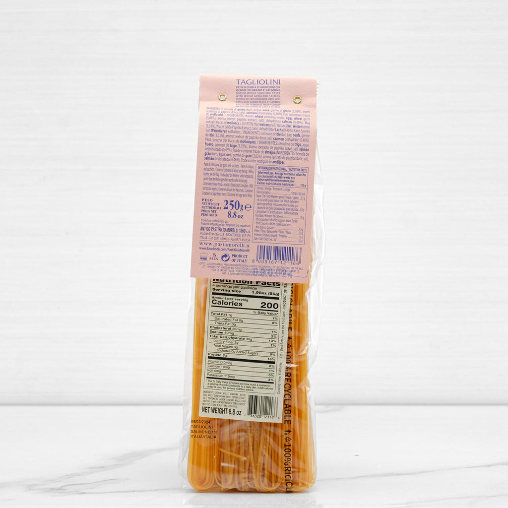 Salmon Tagliolini Pasta Morelli Terramar Imports Terramar Imports