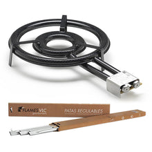 Load image into Gallery viewer, Outdoor Paella Burner with Long Adjustable Legs - 2 Rings - T-460