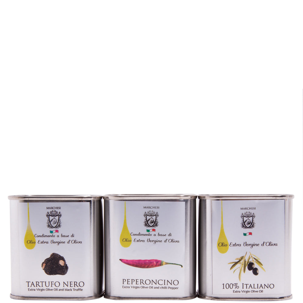 Extra Virgin Olive Oil Trio (Black Truffle, Italiano, & Chilli) Marchesi Terramar Imports Terramar Imports