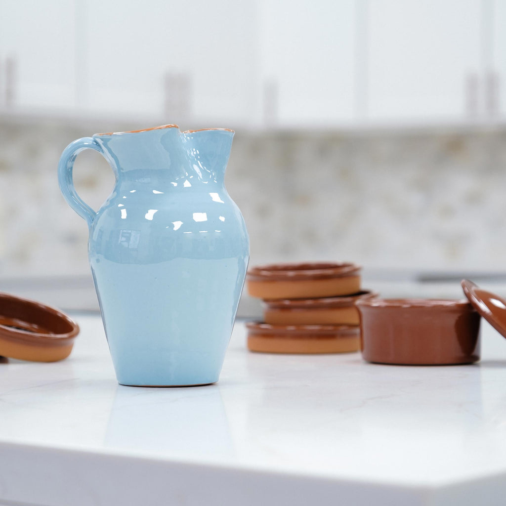 Terracotta Sangria Jar Light Blue - CTB Ceramics - Terramar Imports Terramar Imports