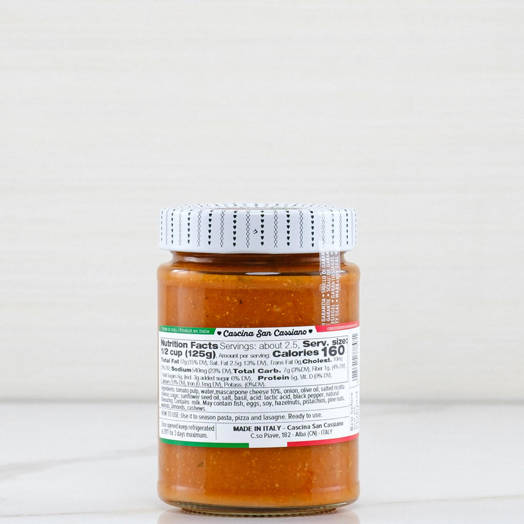 Tomato Sauce with Mascarpone Cheese  Terramar Imports Terramar Imports