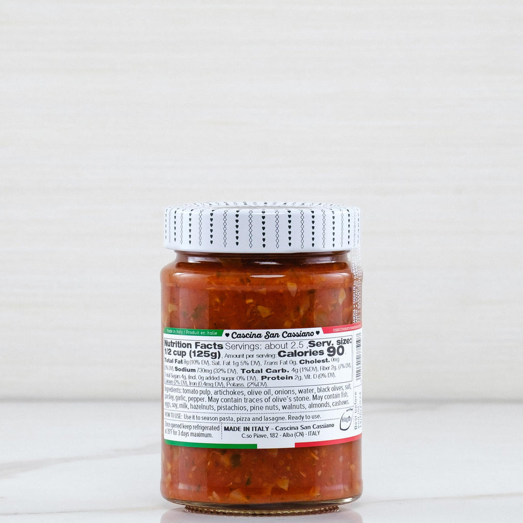 Tomato and Artichokes Sauce Cascina San Cassiano Terramar Imports Terramar Imports