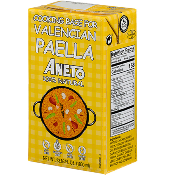 Valencian Paella Cooking Base Broth - 34 fl oz Terramar Imports