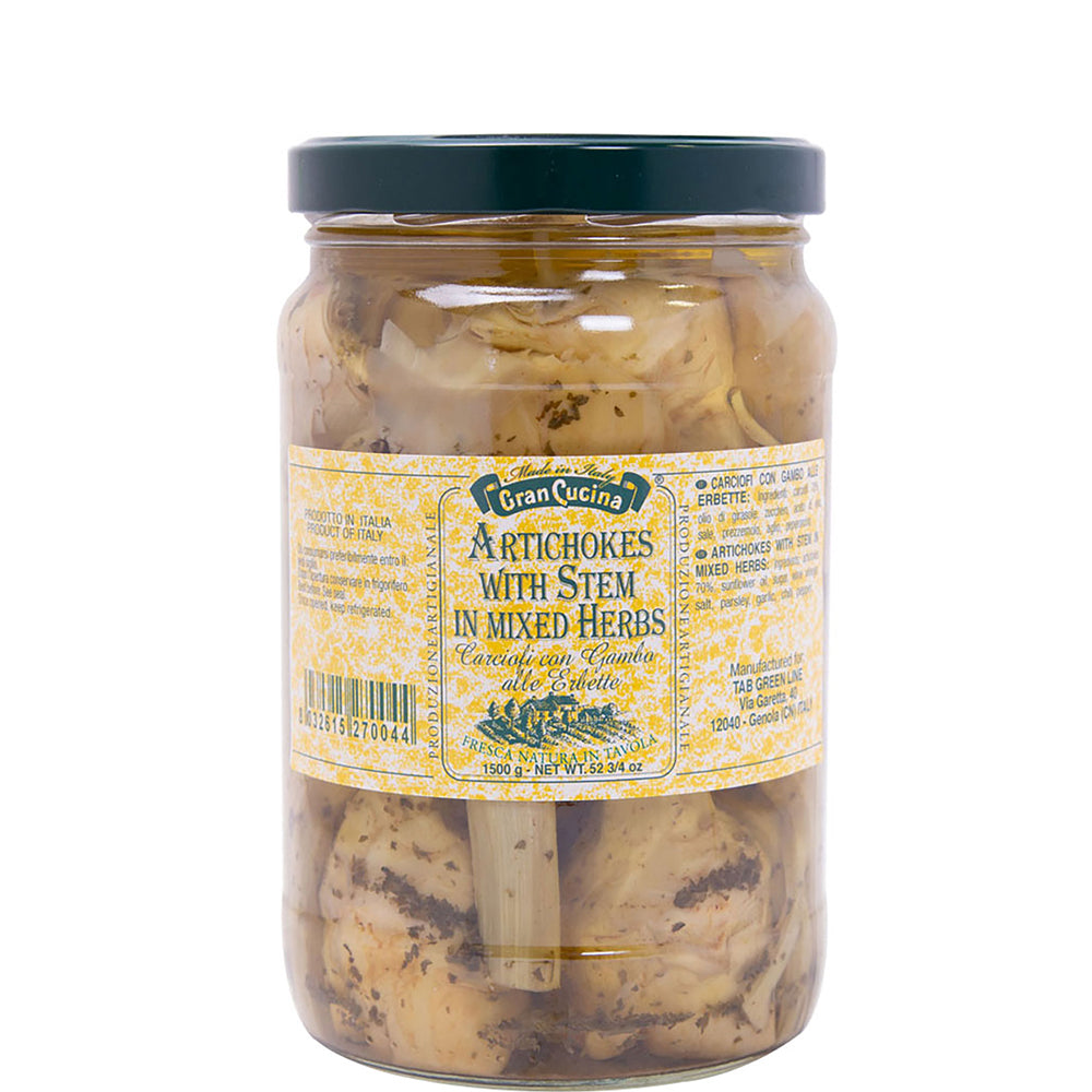 Artichokes With Stem Mixed Herbs - 52.9 oz Terramar Imports